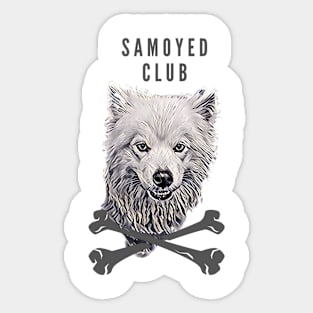 Samoyed Club (Dark) Sticker